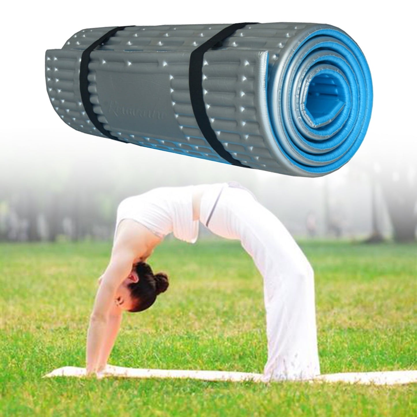 Sijiali Camping Mat Comfortable Moisture-Proof with Strap Sleeping Pad for Outdoor