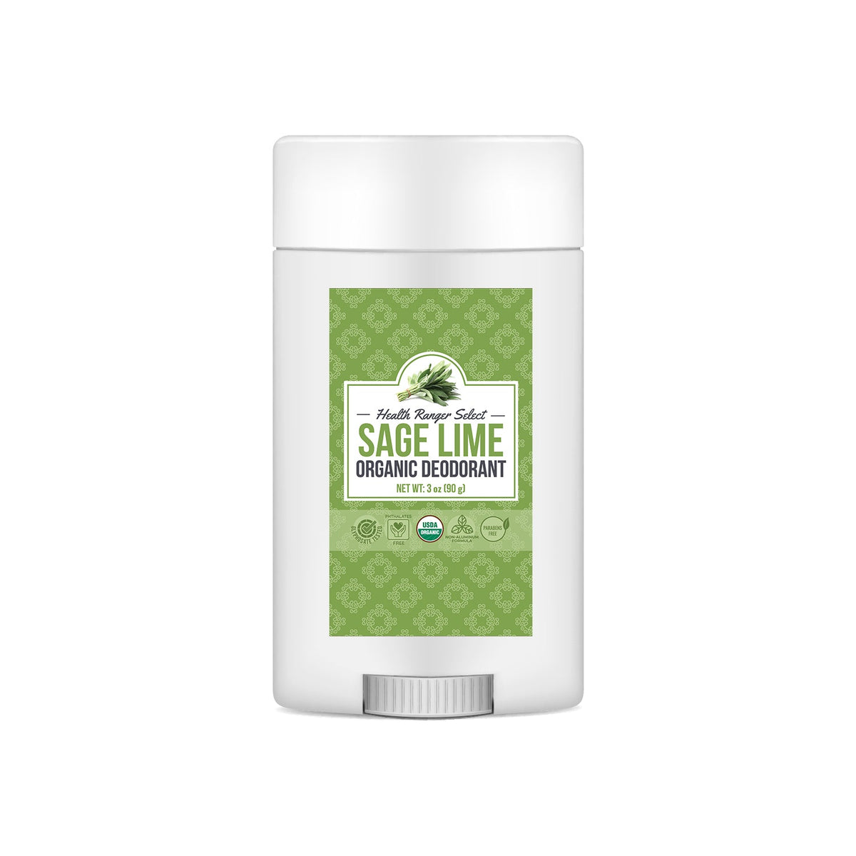 Organic Sage Lime Deodorant 3 oz (90 g)