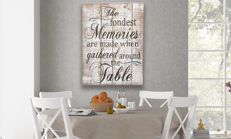 The Fondest Memories Are Made When Gathered Dining Room Sign