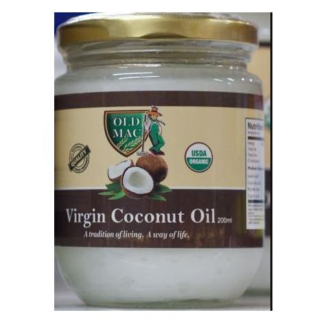 Old Mac Cold Pressed Organic Virgin Coconut Oil 200ml