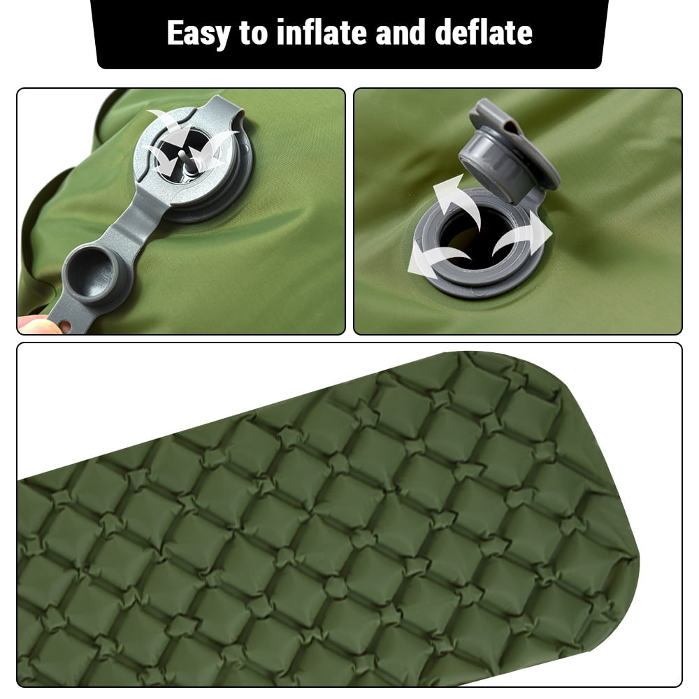 TOMSHOO Camping Sleeping Pad with Pillow Ultralight Inflatable Sleeping Mat Air Mattress for Camping Hiking Backpacking Picnics
