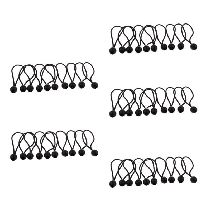 50Pcs 16Cm Ball Bungee Cords Canopy Tarp Tie down Straps Tent Fix Ropes