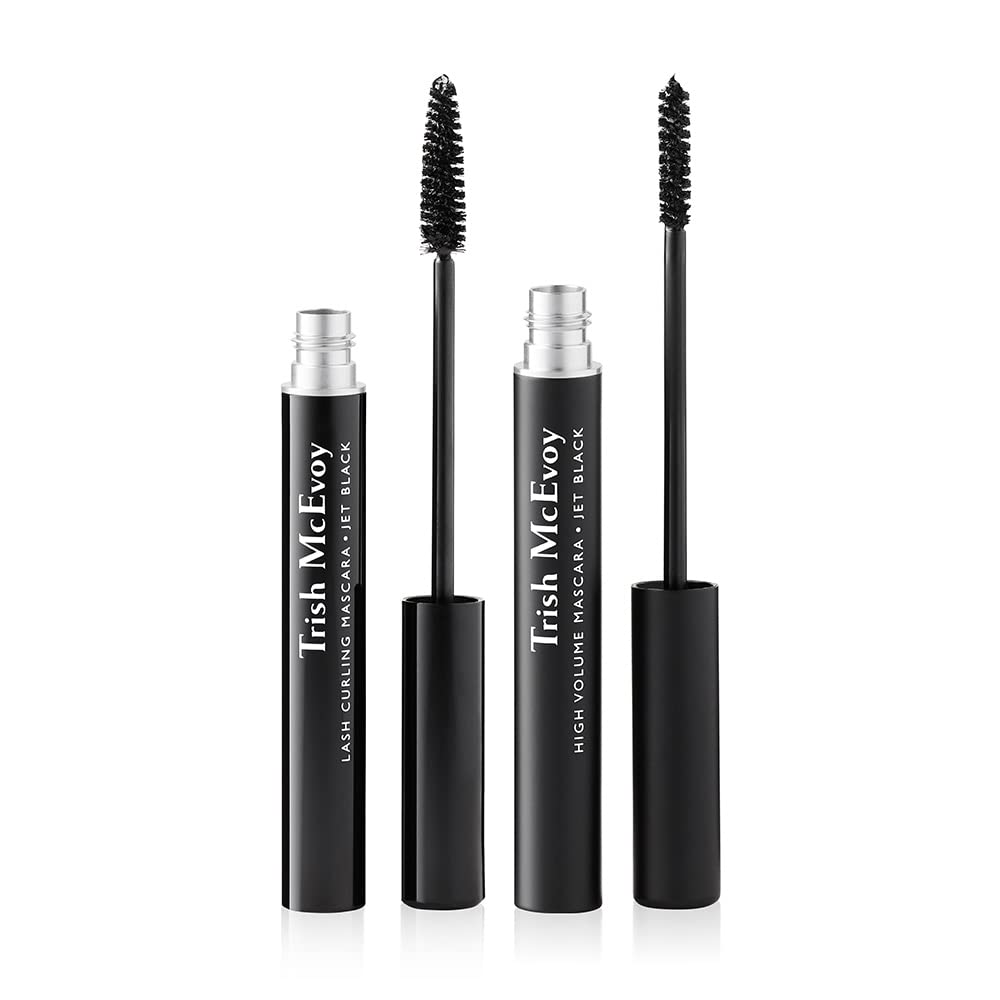 Trish McEvoy Lift and Volume Mascara Duo, Includes Full Sized Lash Curling Mascara and High Volume Mascara, 2 Piece