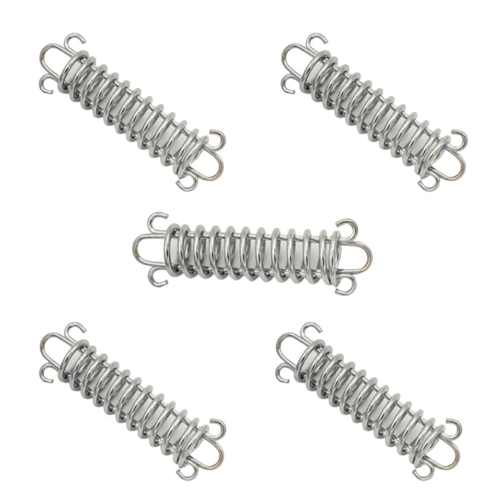 5Pcs Camping Hiking Tent Heavy Duty Wind Rope Fixed Spring Buckles Accessories