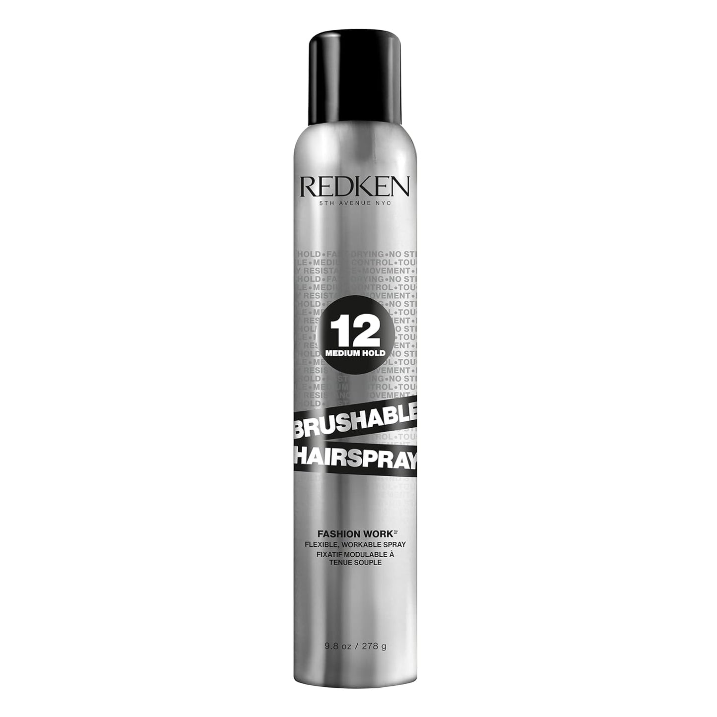 Redken Brushable Hairspray 12 | Flexible Medium Hold with Natural Finish | Protects Against Frizz & Humidity | For All Hair Types