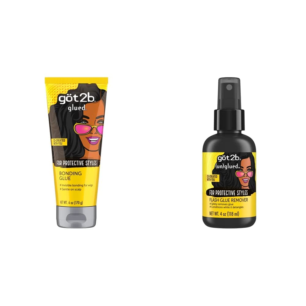 Got2b Glued Bonding Glue, 6 oz and Magic Glue Remover, 4 oz