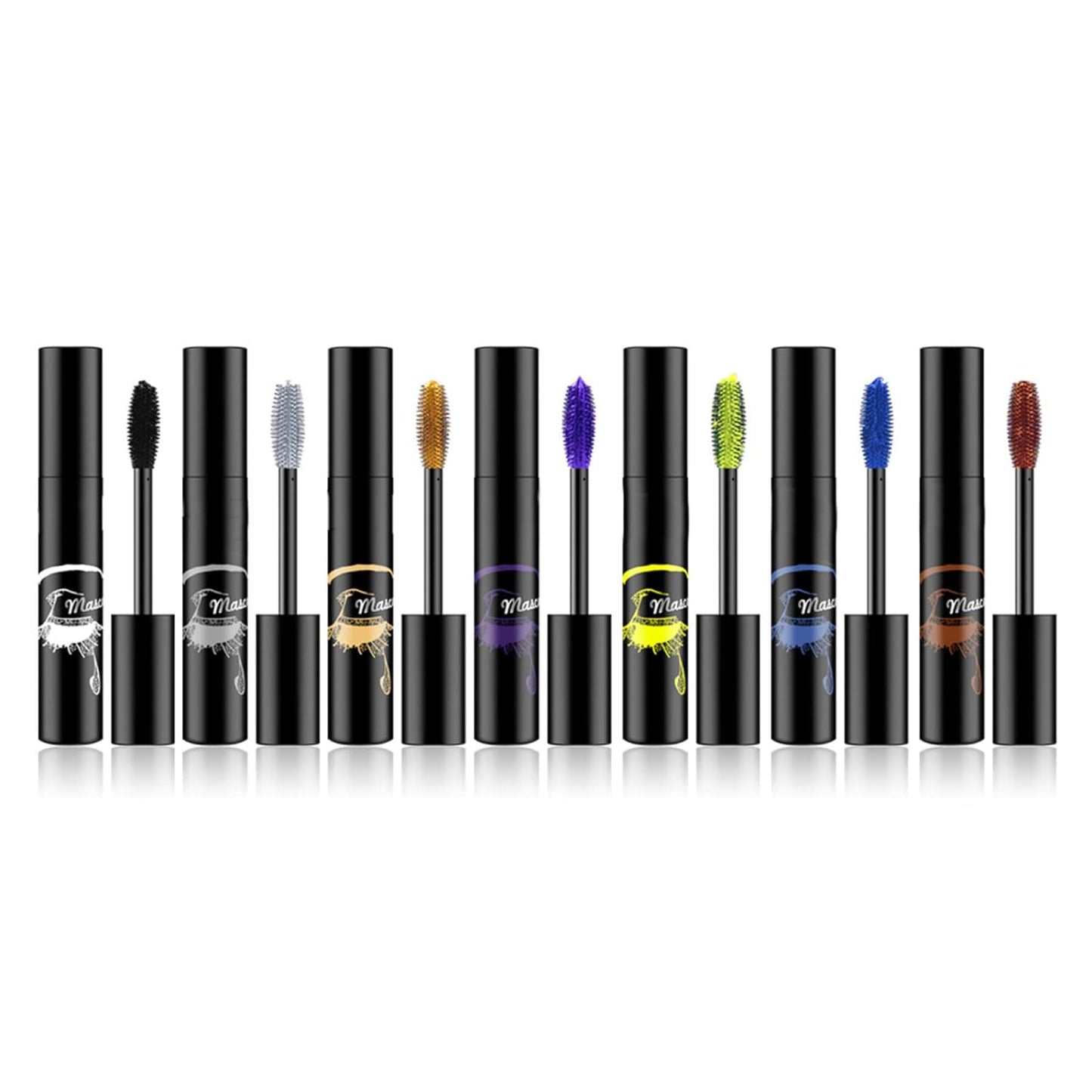 Long Lasting Smudge-Proof Lash Sensational Mascara, FantasyDay 7 Pcs 0.17 fl oz Washable Volumizing Lengthening Defining Curling Eyelash Makeup Set - Lift Separate Eye Lashes False Lash Effect Mascara