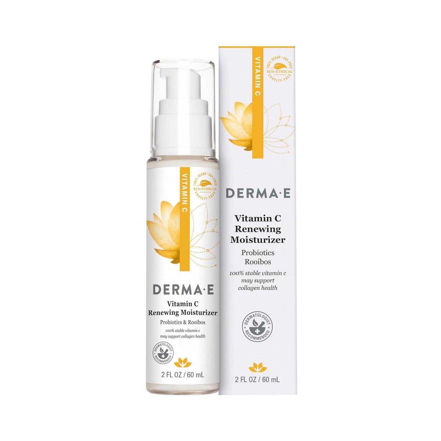 DERMA-E Vitamin C Renewing Moisturizer Ð Brightening and Hydrating Facial Skin Renewing Cream Ð Anti-Aging Facial Moisturizer and Day Cream, 2 oz