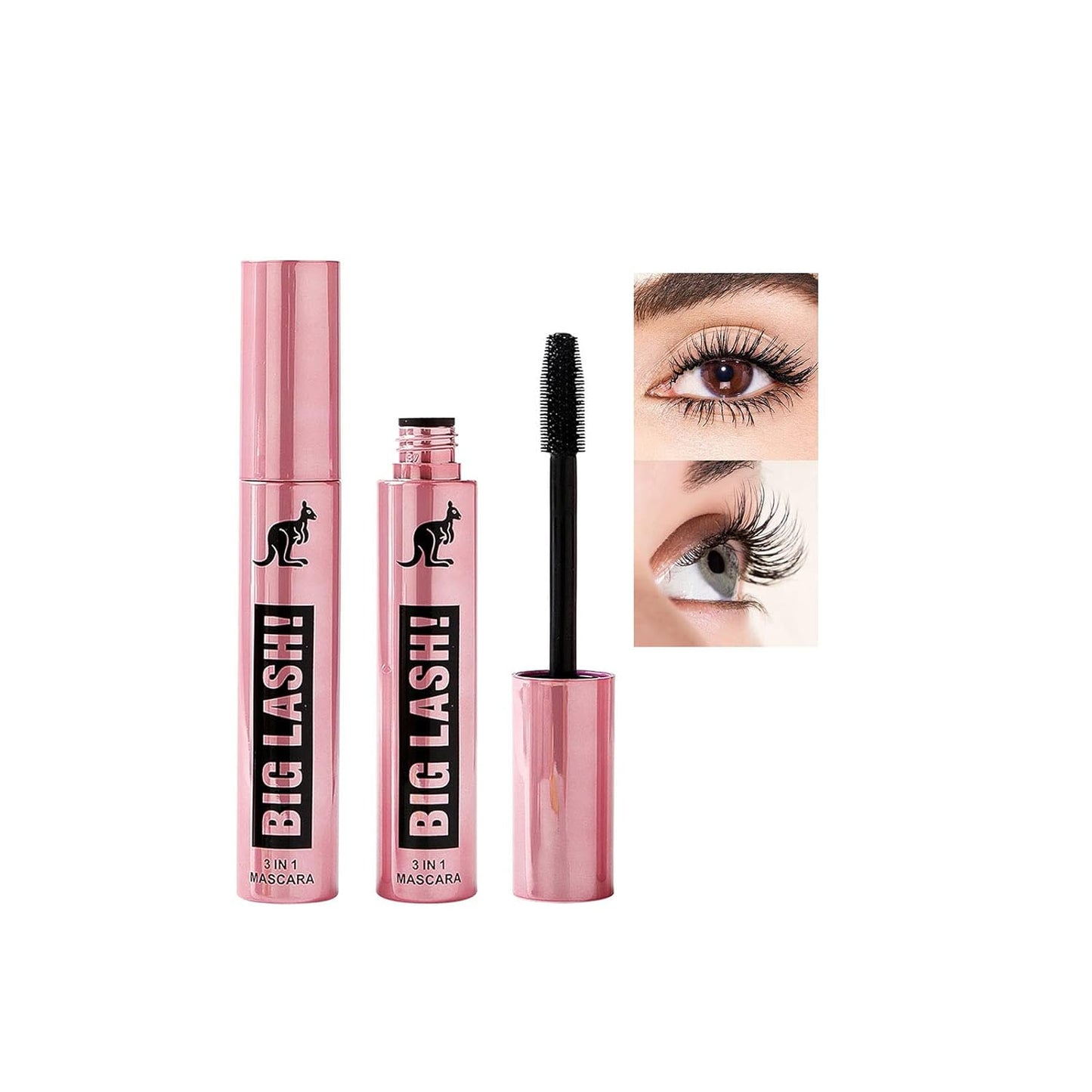 Waterproof Mascara Black - Natural Volumizing and Lengthening Eye Makeup Effect, Instant Lash Lift, 4D Fiber Lash Mascara Curling, Defining, Waterproof Lasting Mascara, Gift For Women