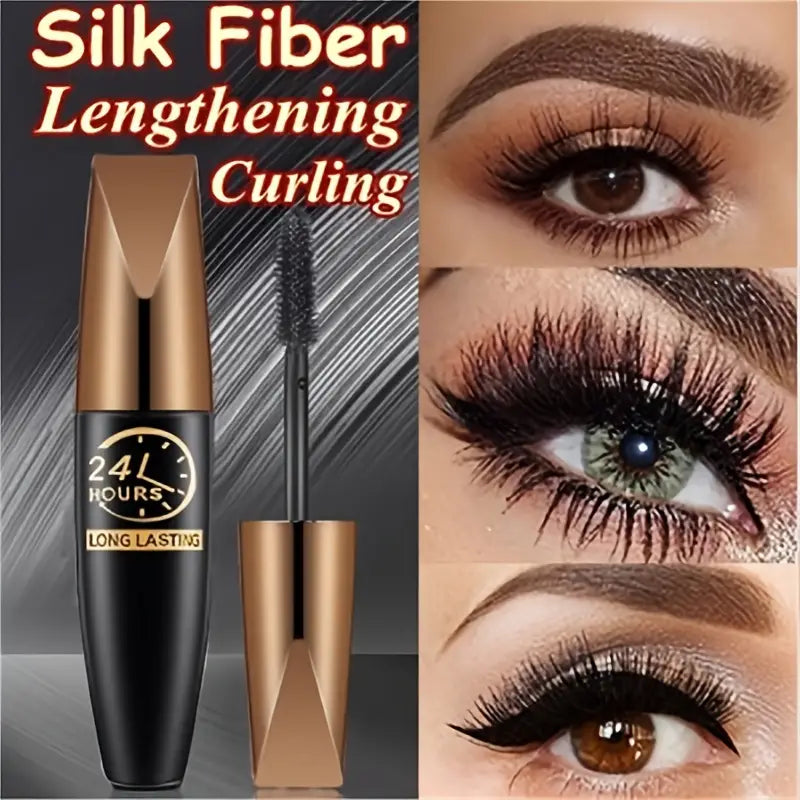 8D Silk Fiber Lash Mascara Waterproof Mascara For Eyelash Extension Black Thick Eye Lashes Curler Cosmetic 1Pcs, Valentine's Day Gifts For Women