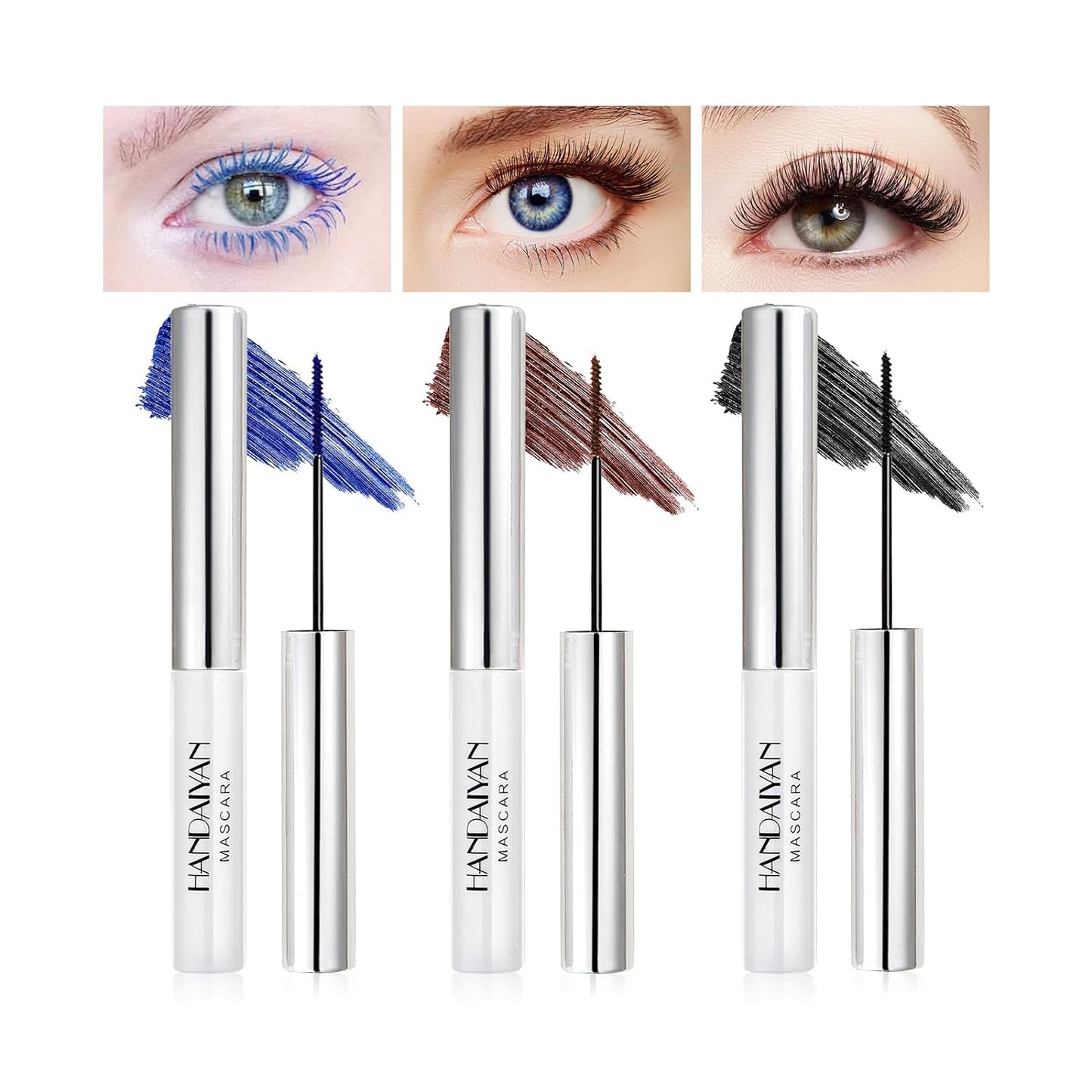 Tubing Mascara Black Volume And Length, Long-Lasting & Waterproof Colored Mascara for Women Eye Makeup, Fast Dry Curling Lengthening Cruelty Free (Black)