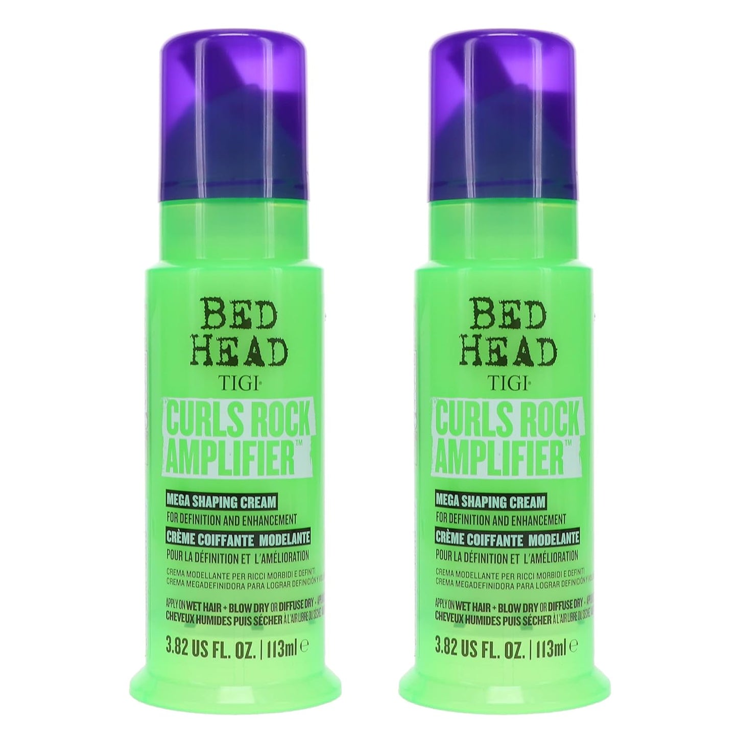 Bed Head by TIGI Curls Rock Amplifier Curly Hair Cream for Defined Curls 3.8 oz (Pack of 2)