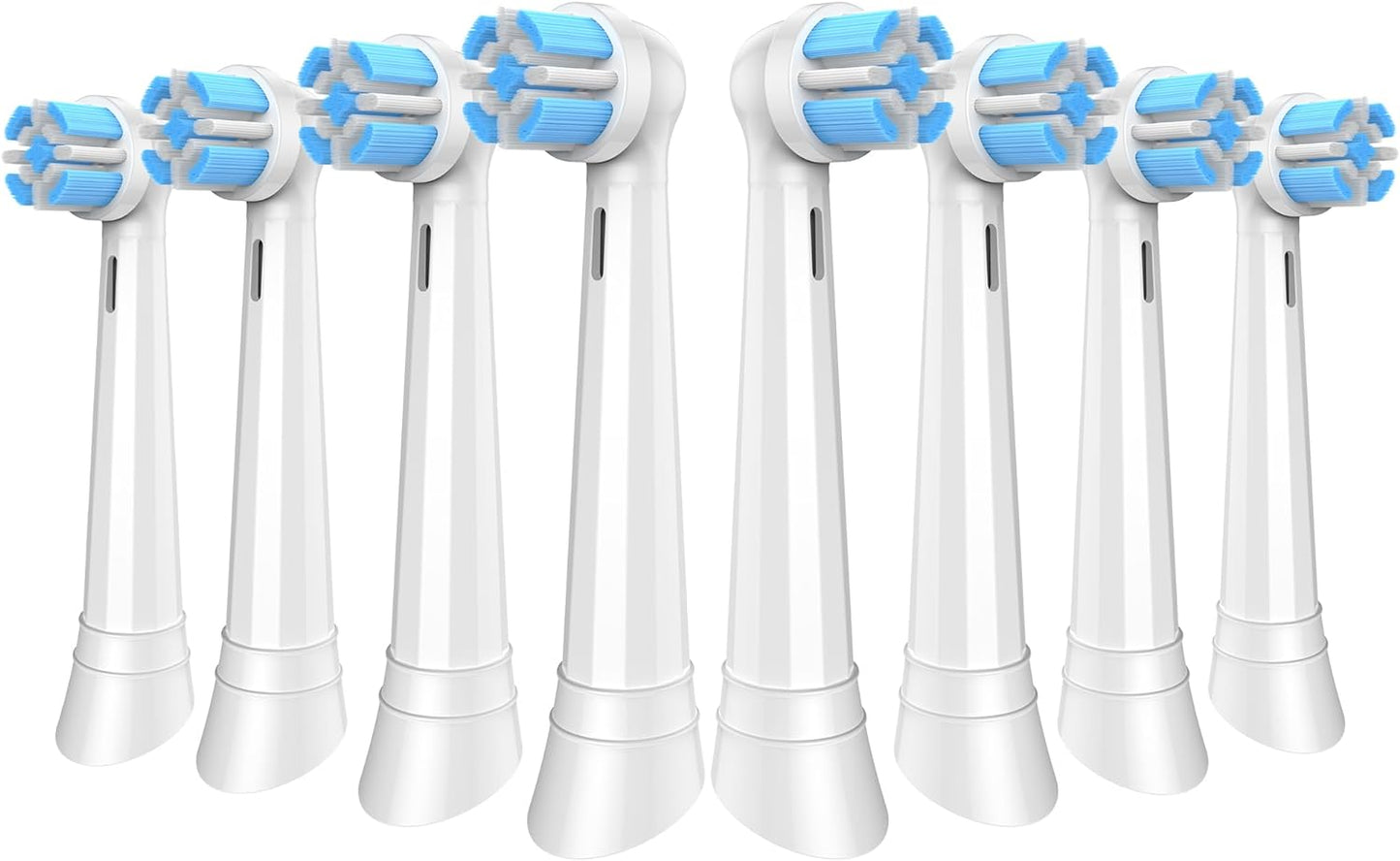 MERUYOO Toothbrush Replaement Heads Compatible with Braun Oral-B iO 3/4/5/6/7/8/9/10 Series Electric Tooth-Brush, Brush Heads White, 8 Pack
