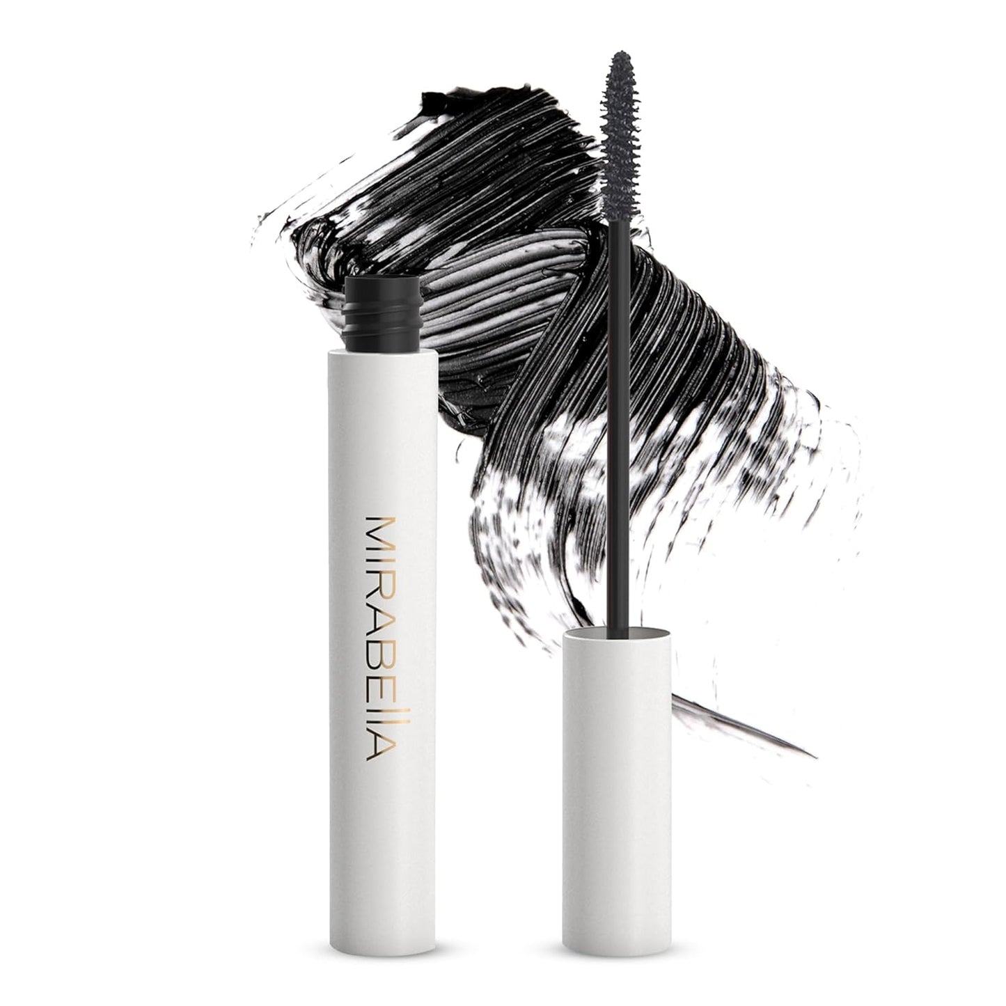 Mirabella Lasting Lash Waterproof Mascara, Smear and Smudge-Proof Black Mascara Adds Volume, Length, & Curl for Eyelashes, Thickening, Lengthening, & Volumizing Mascara for Sensitive Eyes