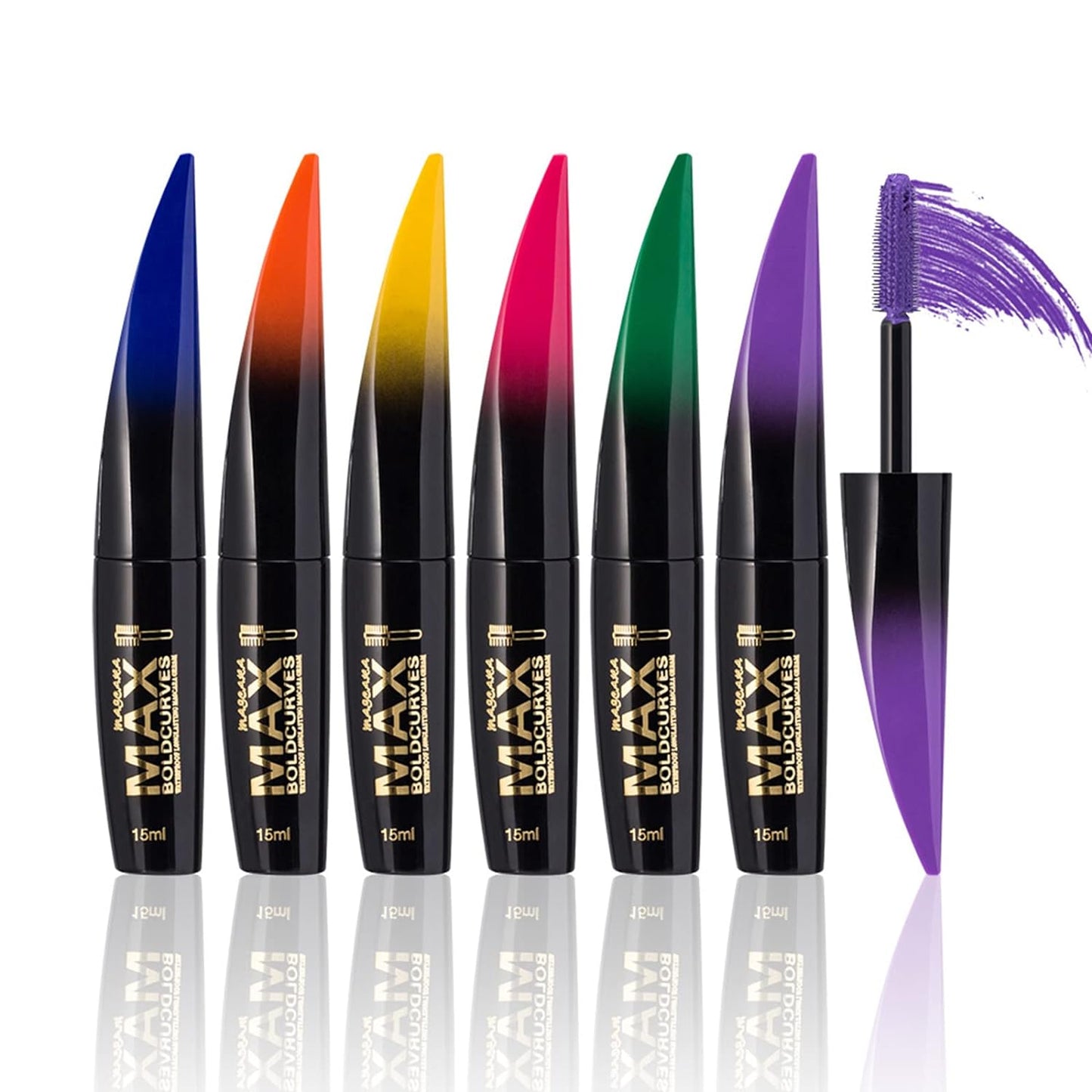 6 Colors Mascara Set, Colorful Mascara Waterproof Long-lasting Volumising Lengthening Curling, Create 3D Charming Eye Makeup, Brilliant Halloween/Christmas Gift Set for Women Teenage Girls#1