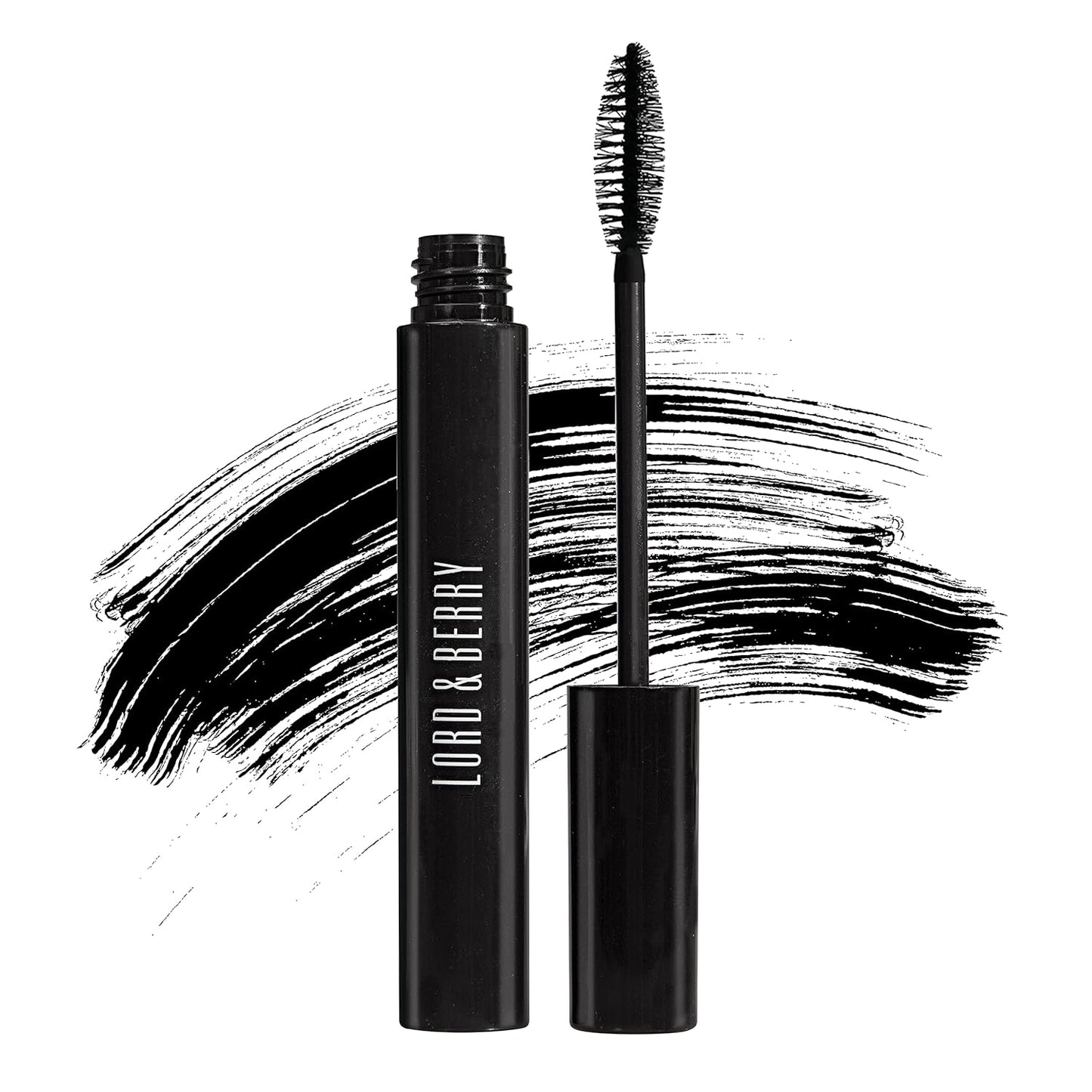 Lord & Berry Big Noir Lightweight Waterproof Lash Mascara Black for Volume and Length with multipurpose brush, False Lash Effect Long Lasting Eye Makeup, Vegan, Cruelty Free, 0.27 oz, Intense Black