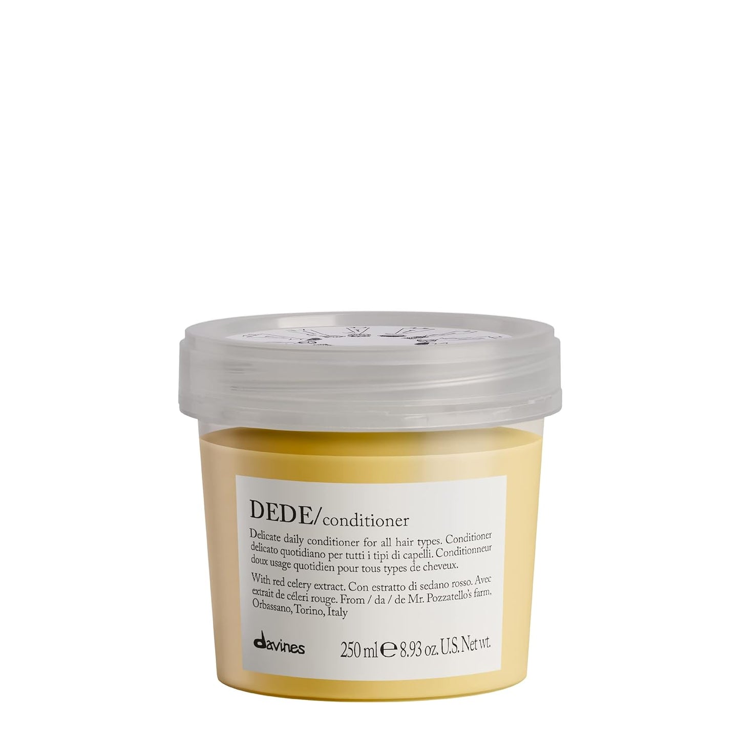 Davines DEDE Conditioner, Delicate Daily Conditioner for All Hair Types, Weightless Detangling