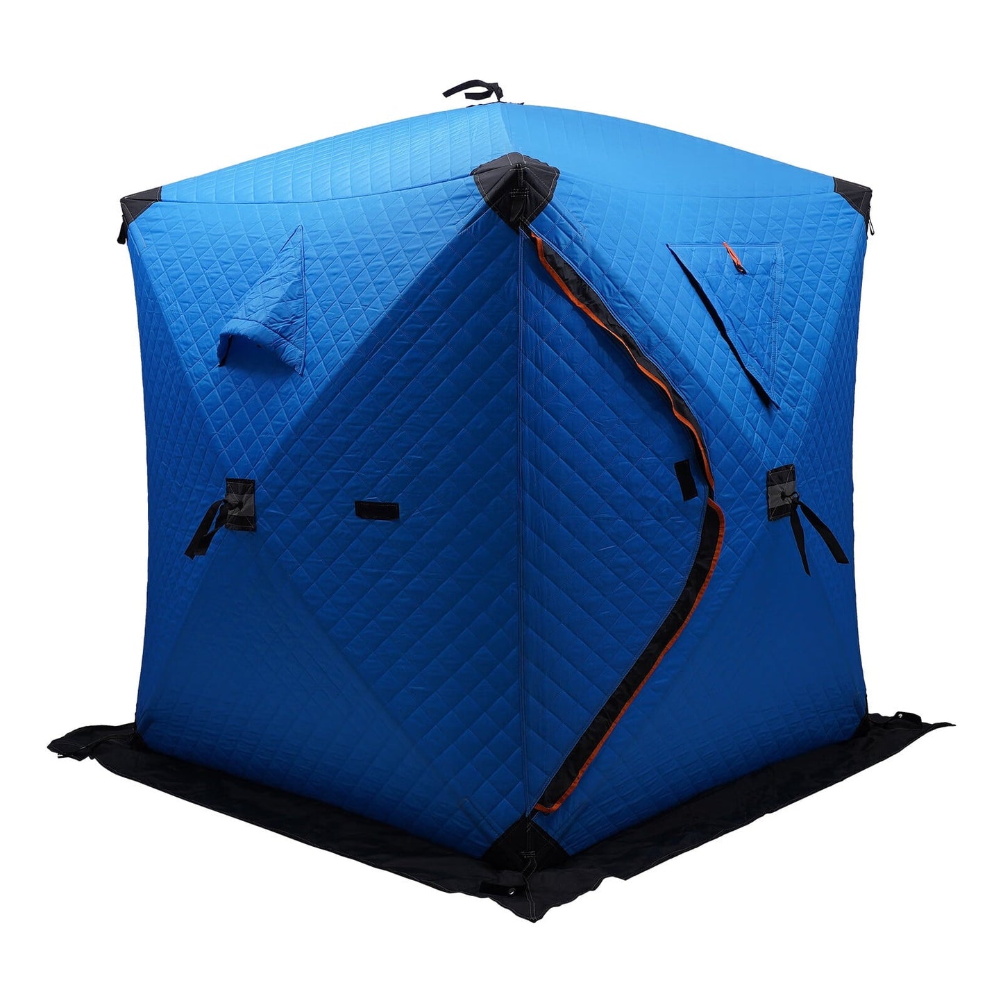 Aiqidi Ice Fishing Tent Portable 2 Person Insulated Ice Fishing Shelter Outdoor Thermal Ice Fishing Shanty House Blue