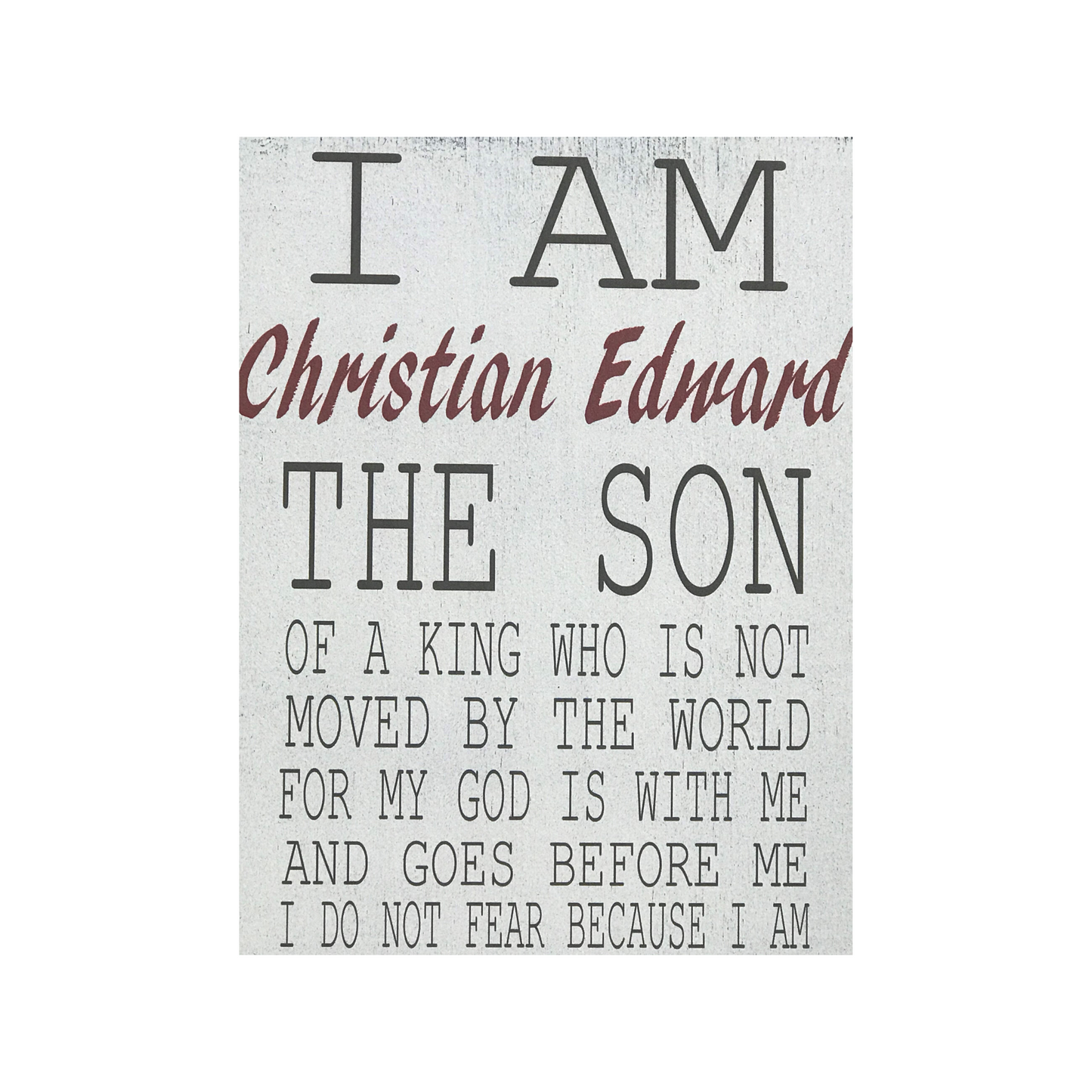 I Am His The Son Of A King Wood Sign Boys Nursery Wall Decor