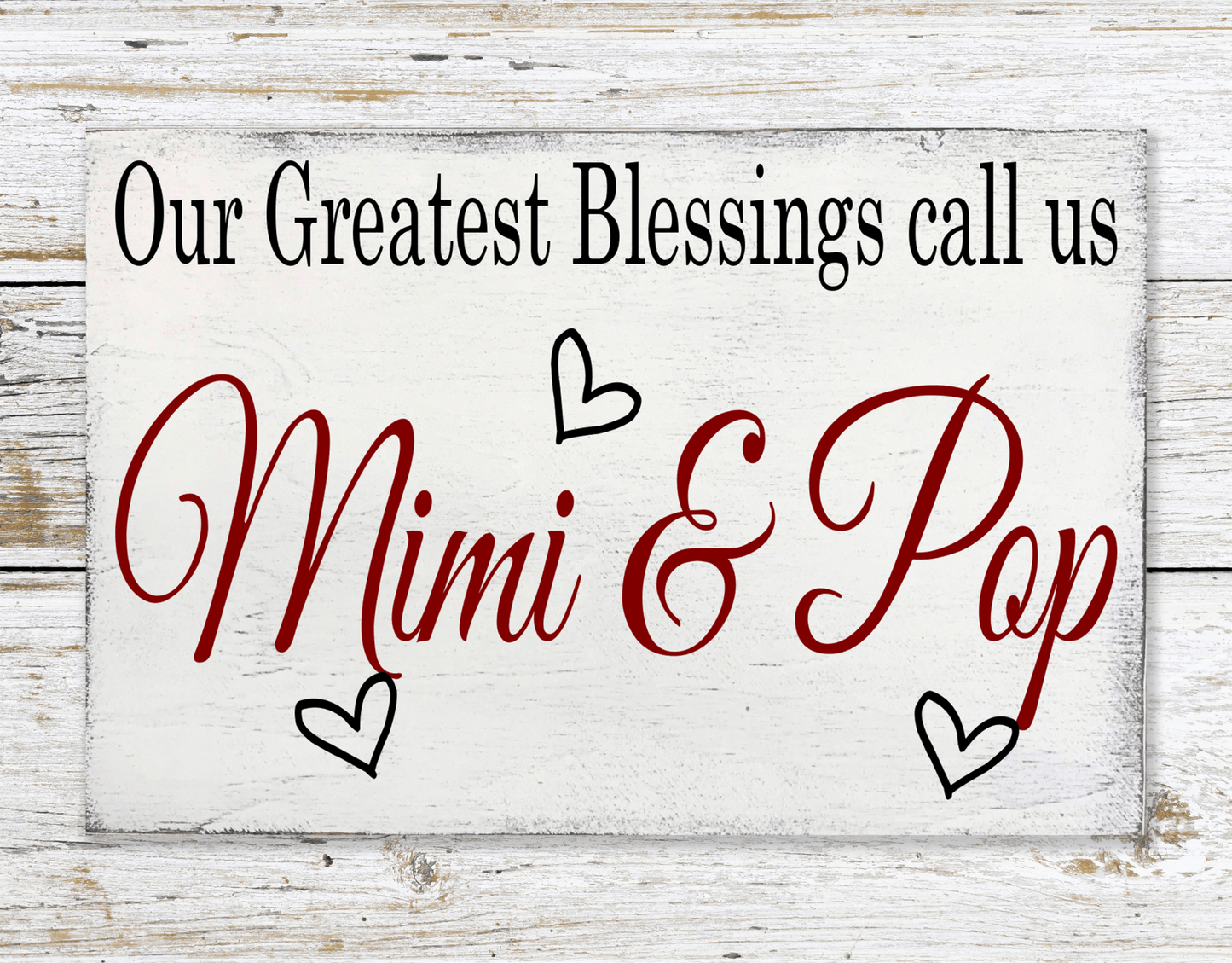 Our Greatest Blessings Personalized Wood Sign