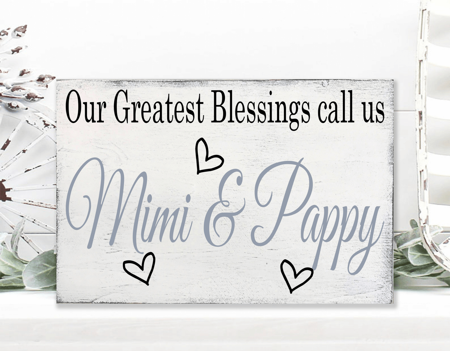 Our Greatest Blessings Personalized Wood Sign