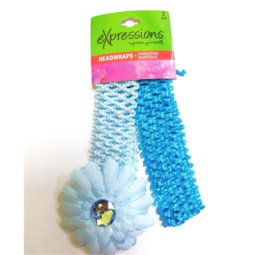 Expressions 2Pc Headwrap With Daisy Flower - Assorted Colors