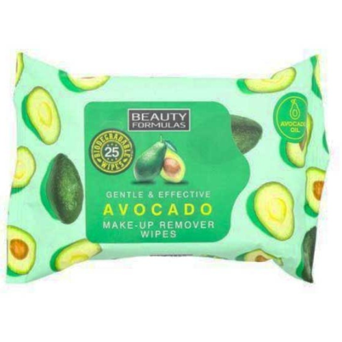 Beauty Formulas Gentle Avocado Makeup Remover Wipes 25pcs