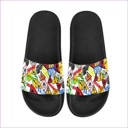 Hazard 2 Women's Slide Sandals(Model 057)-White - Hazard Womens Slides - womens slides at TFC&H Co.