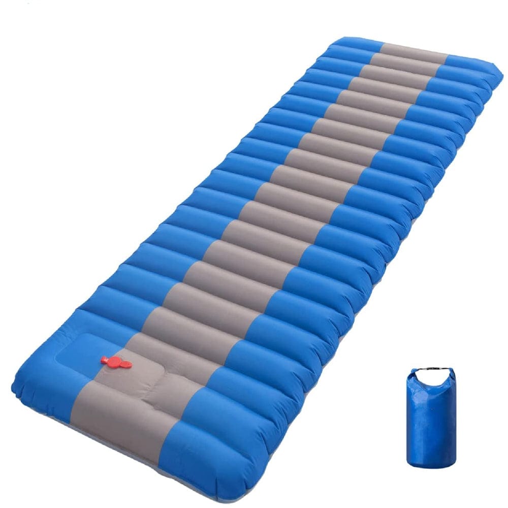 Inflating Camping Pads Thick 4.3 Inch Lightweight Camping Sleeping Pad Ultralight,Compact, Waterproof PVC Inflatable Mat for Tent, Hiking and Backpacking