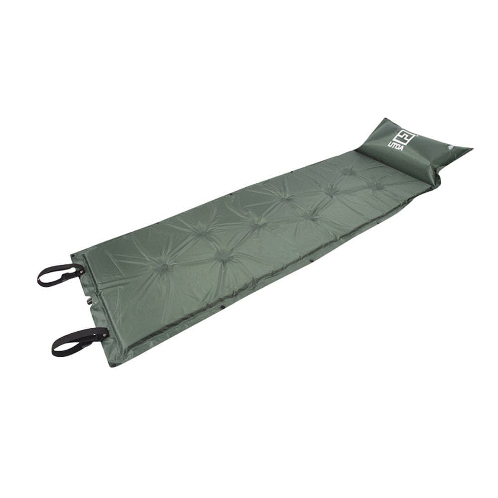 Lanhui Camping Gear Outdoor Camping Thick Sleeping Pad Automatic Inflating with Attached Pillow