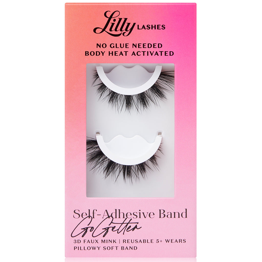 Lilly Lashes Self-Adhesive Band 3D Faux Mink Lashes - Go Getter