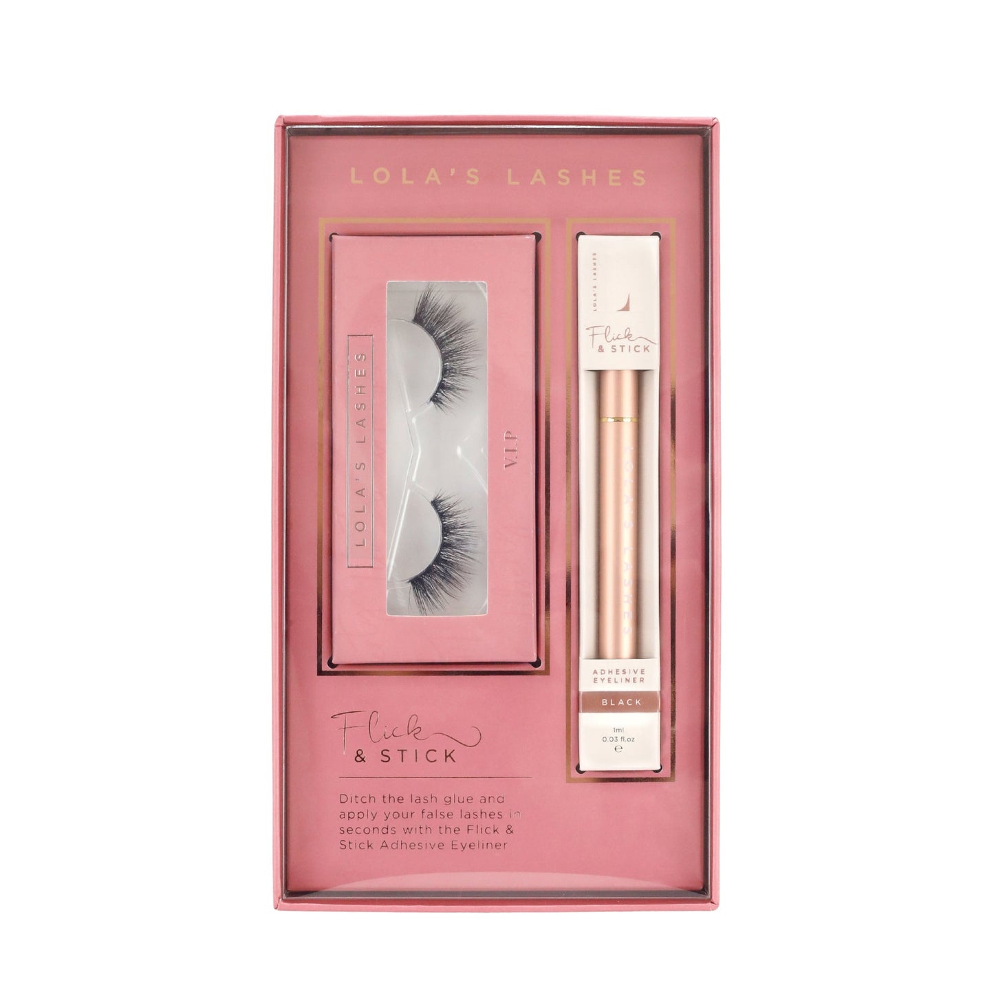 Lola's Lashes x Liberty Flick & Stick Kit - VIP with Black Liner