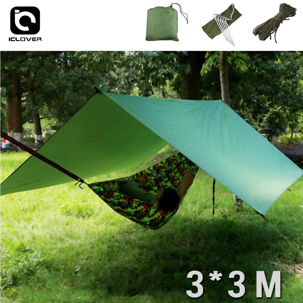 Sun Shelter Rain Fly Poly Tarp Camping Tent Cover Awning Waterproof for Hammock Iclover