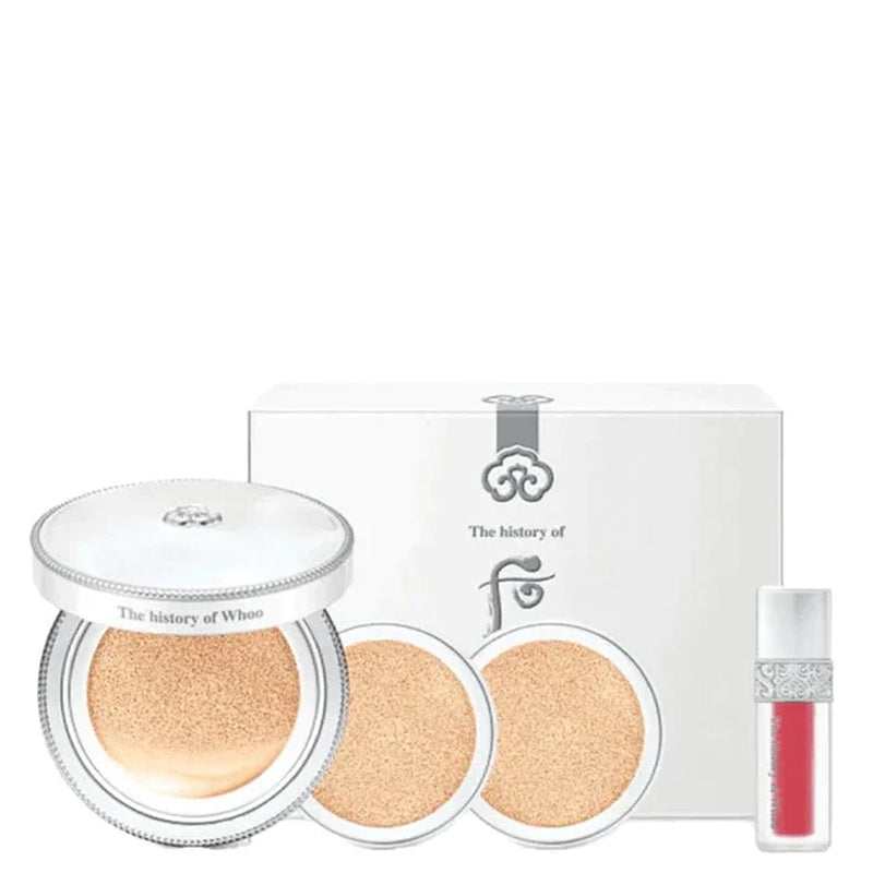 THE HISTORY OF WHOO Gongjinhyang Seol Radiant White Moisture Cushion Foundation Special Set | BONIIK Best Korean Beauty Skincare Makeup Store in Australia