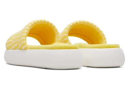 TOMS Womens Alpargata Mallow Terry Slide - Yellow