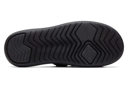 TOMS Womens Alpargata Mallow Crossover Knotted Slide - Black