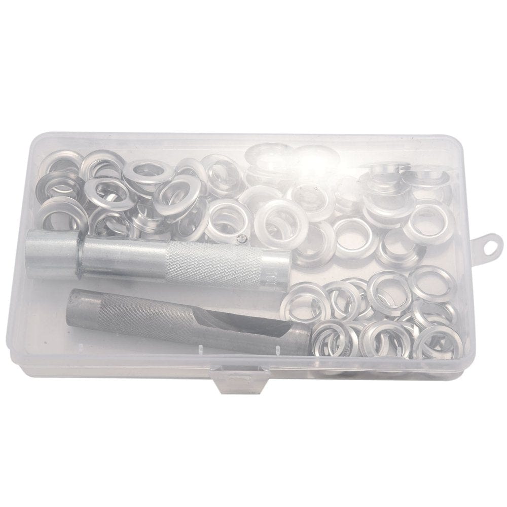 100Pcs Punch Grommets and Tarpaulin Awning Tent Tarp Repair Kit