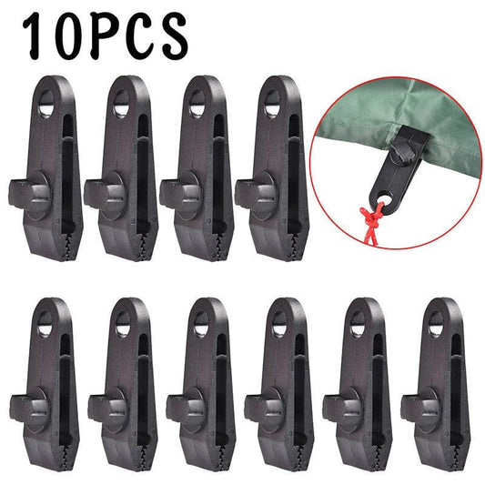 10Pcs Outdoor Camping Tools Clamp Awning Accessory Car Boat Cover Tent Tie down Emergency Tarp Clips