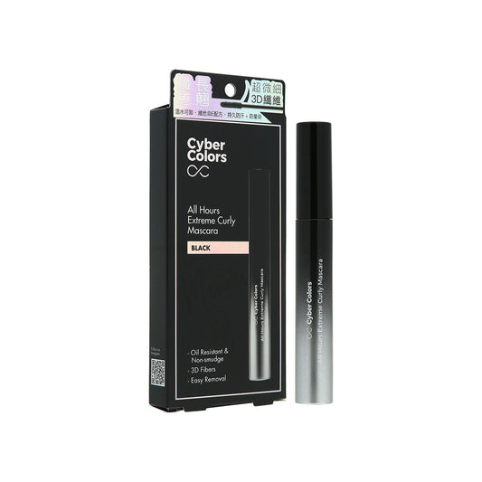Cyber Colors All Hours Extreme Curly Mascara, Black