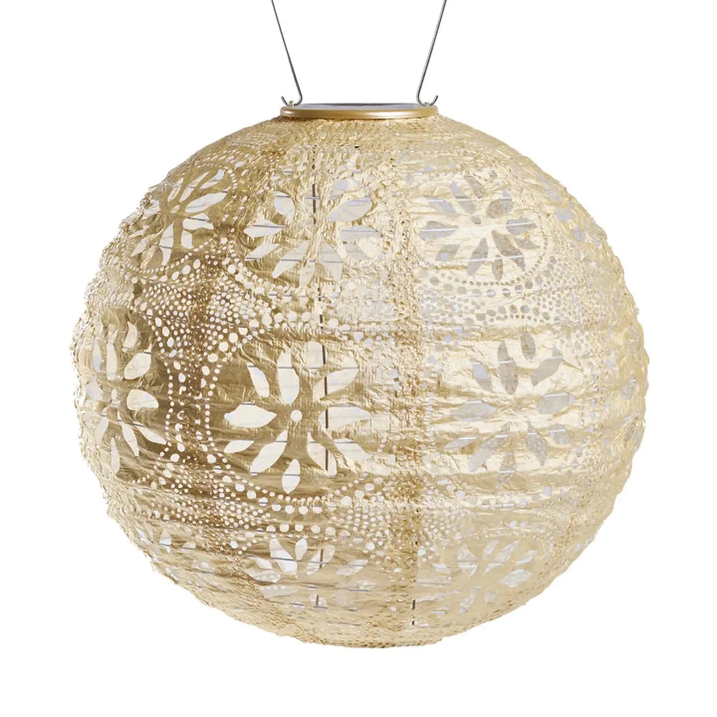 12" Boho Globe Solar Lantern