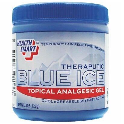 Health Smart Ice Topical Analgesic Pain Reliving Gel Menthol Muscle Rub 8 oz
