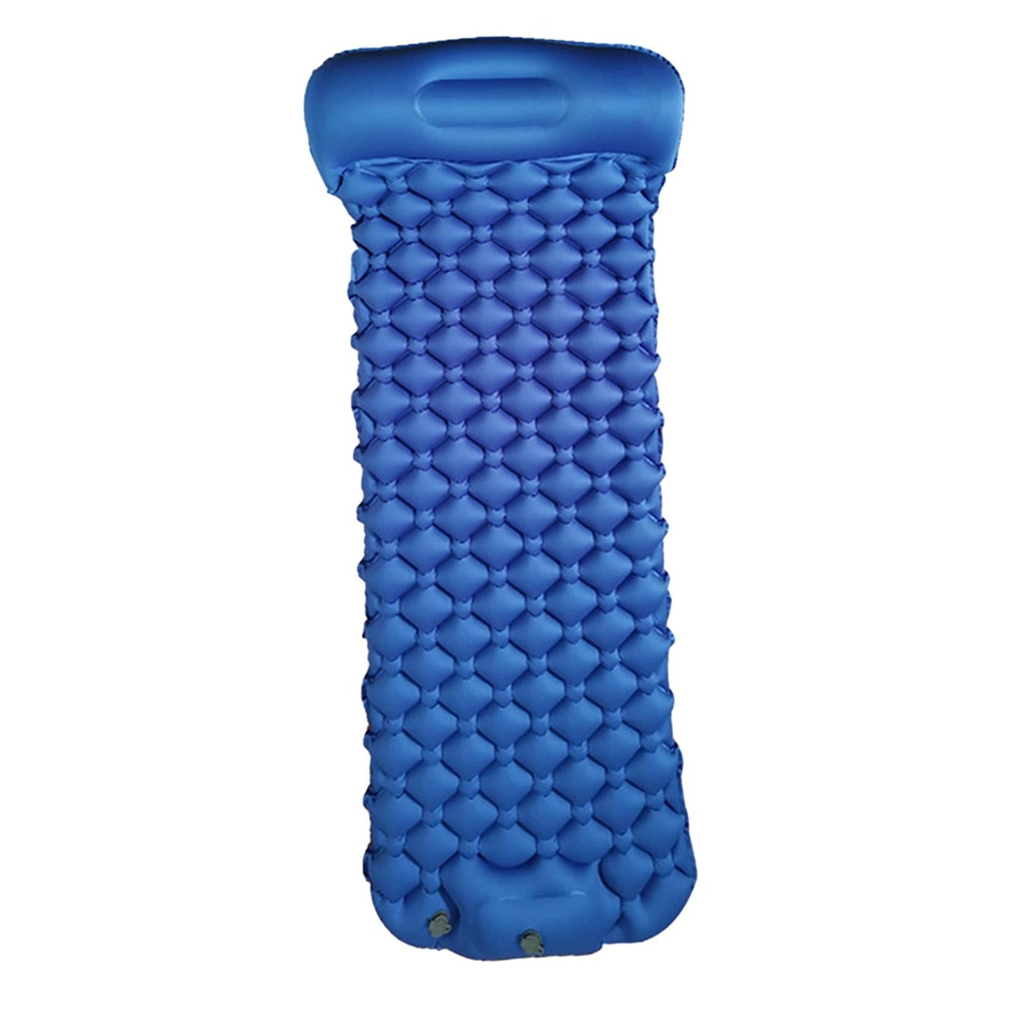 Portable Infla Person Camping Sleeping Pad Bed Cushion Double Air Mattress for Adults Kids Hiking Self-Driving Tour Sleep Equipment Navy Blue