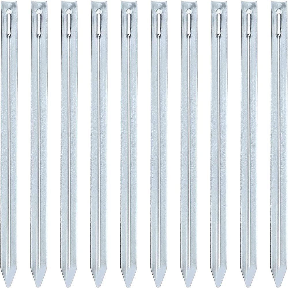 35 Cm Sand Pegs Set | 10 Extra Long Steel Tent Pegs