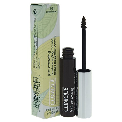 Clinique Just Browsing Brush-on Styling Mousse, Deep Brown, 0.07 Ounce