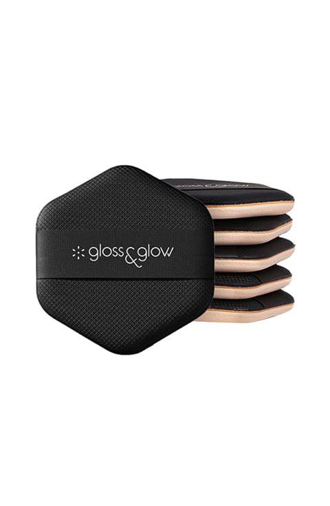 Gloss and Glow Six Edge Air Cushion Puff Black 6pcs
