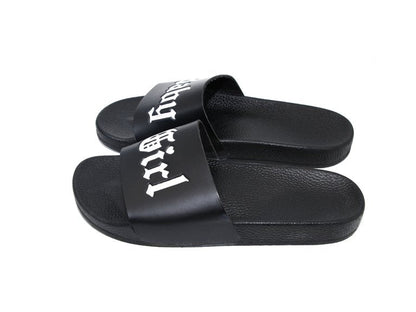 Baby Girl Slides - Black