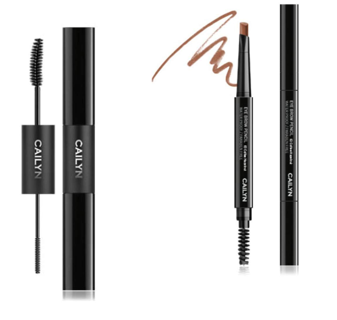 CAILYN 7 In 1 Dual 4D Fiber Black Mascara & Eyebrow Pencil Set