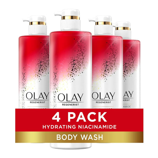 Olay Body Wash Women, Age Defying with Niacinamide 20 fl oz (Pack of 4)