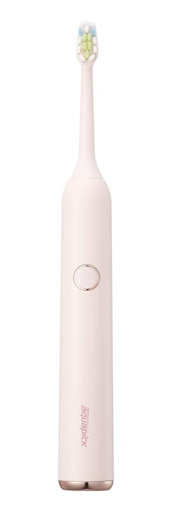 Aquapick AQ-102 Sonic Electric Pink Toothbrush with 2 Brush Heads for Adults and Kids, Fast USB Charge, One Charge for 60 Days, 2 Modes with 2-Minute Built-in Smart Timer