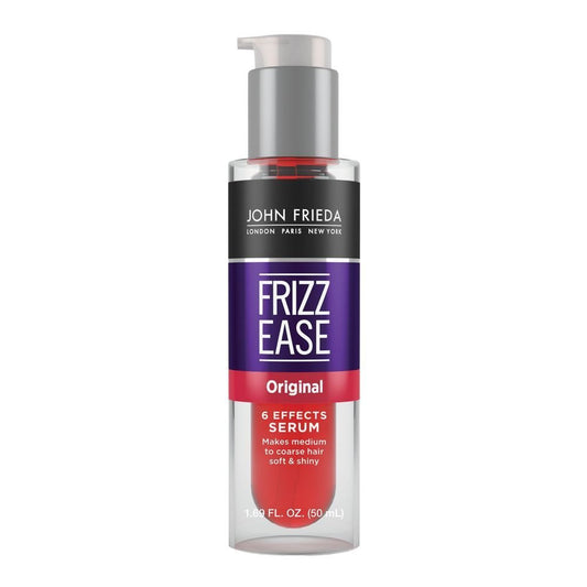John Frieda Anti Frizz, Frizz Ease Original Hair Serum, Anti-Frizz Heat Protecting, Infused with Silk Protein, 1.69 fl oz
